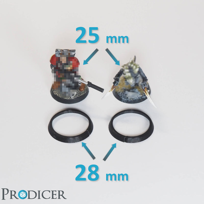 Prodicer Rundbase Adapter 25mm auf 28mm